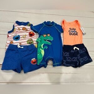 0-3 month Baby Boy Summer Bundle